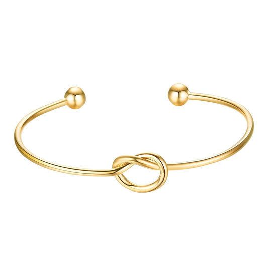 18K gold plated knot Stainless steel bracelet