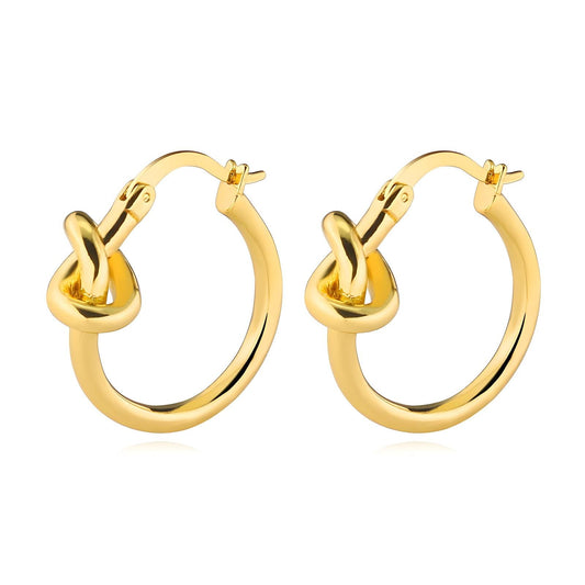 18K gold plated knot earrings