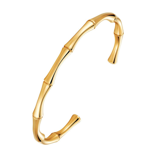 18K Gold Plated Bamboo Bangle
