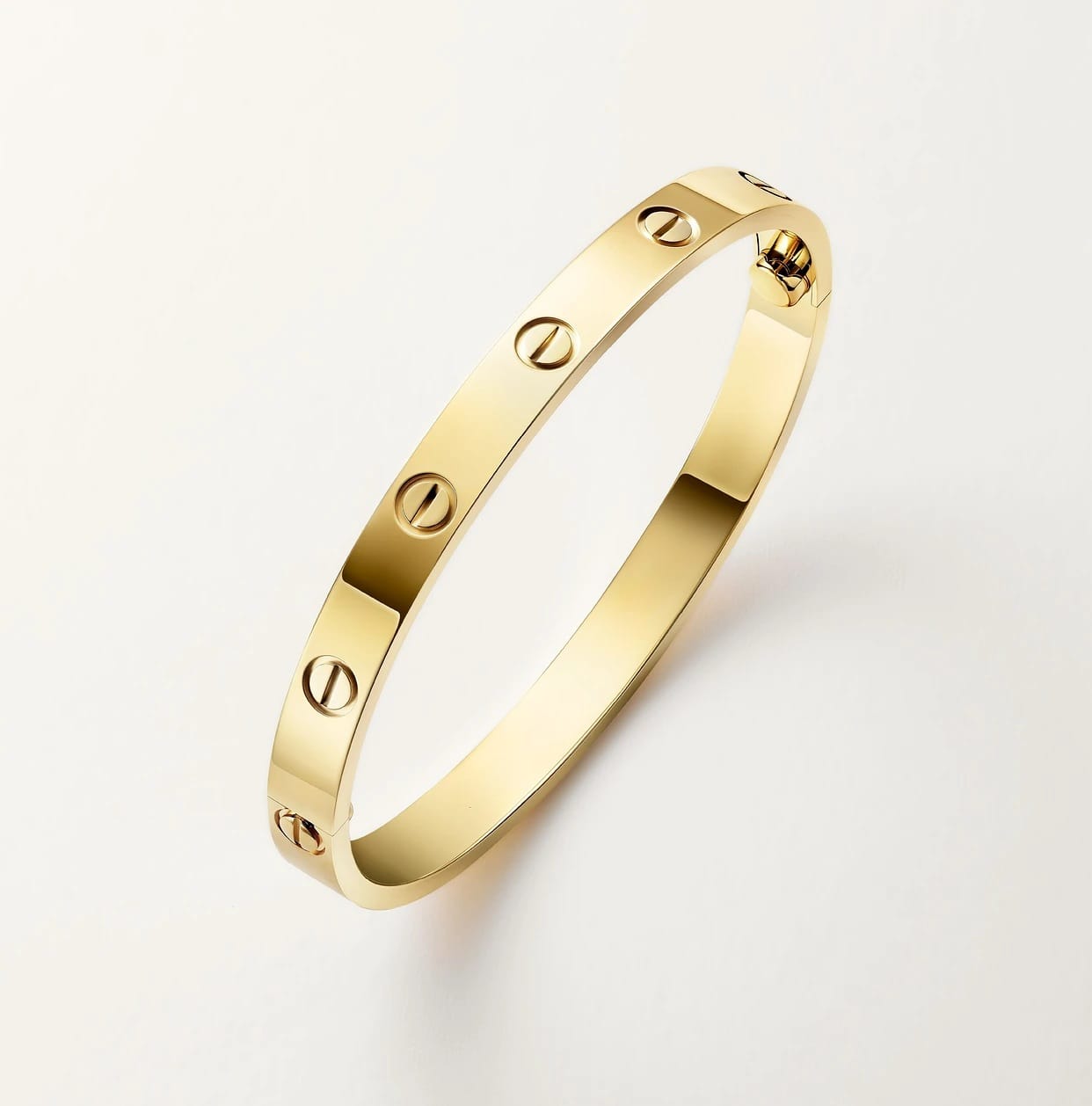 18K Gold Plated Screw Bangle