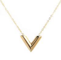 18K Gold Plated V Necklace