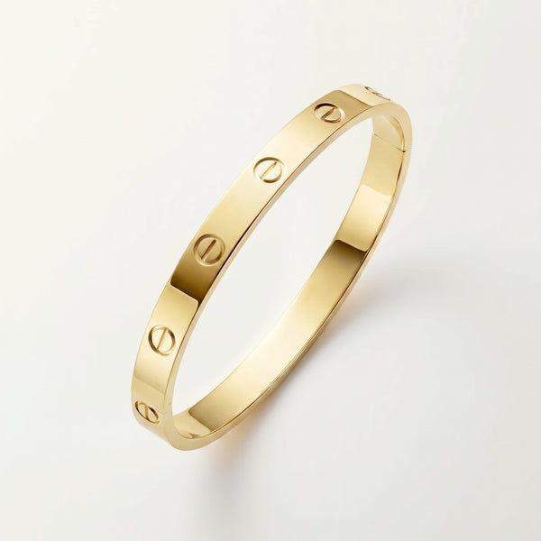 18K Gold Plated Screw Bangle